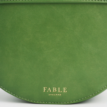 Fawn &amp; Snail Green Embroidered Top Handle Bag