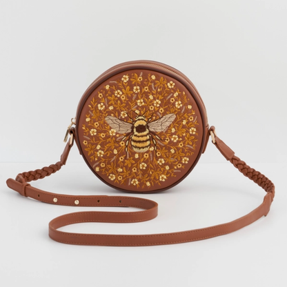 Bumble Bee Tan Circle Purse