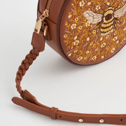 Bumble Bee Tan Circle Purse