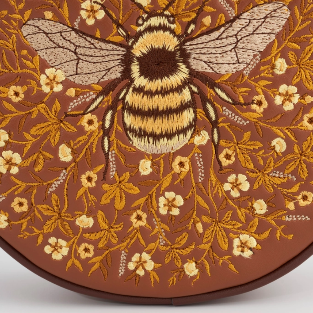 Bumble Bee Tan Circle Purse