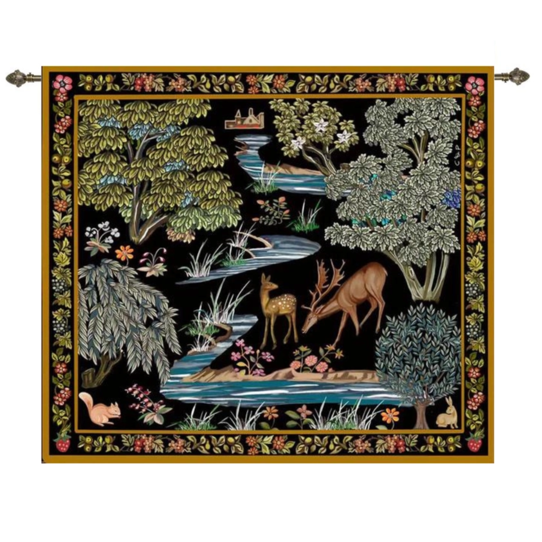 William Morris The Brooks Black Wall Hanging
