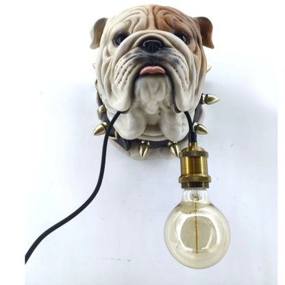 Bulldog Head Wall Light