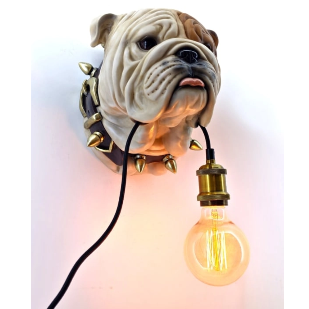 Bulldog Head Wall Light