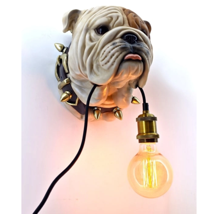 Bulldog Head Wall Light