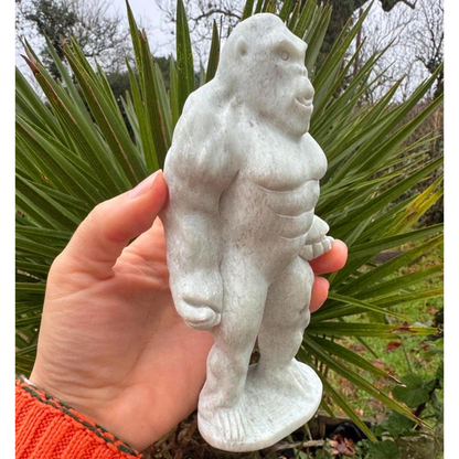 Grey Ape Carved Crystal