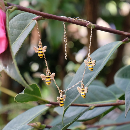 Gold Plated Bee Charm Bracelet