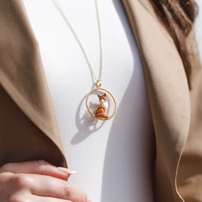 Fox Hoop Necklace