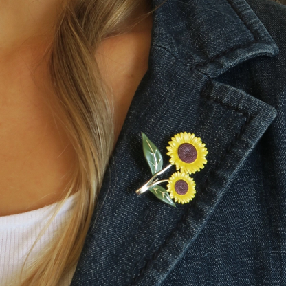Sunflower Yellow Brooch