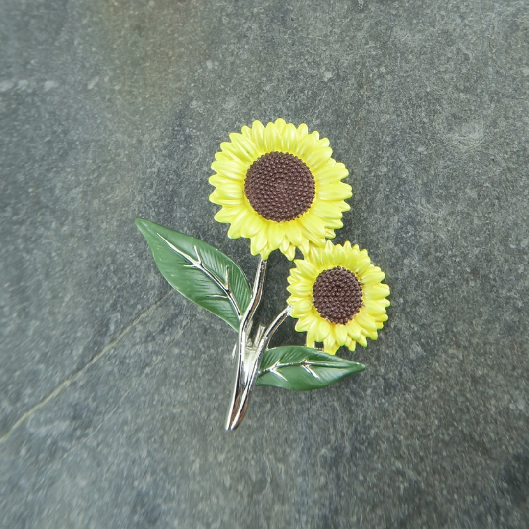 Sunflower Yellow Brooch