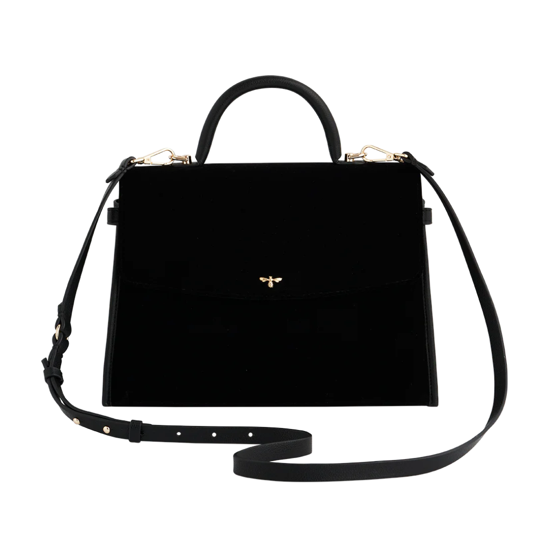 Black Bee Structured Tote Bag