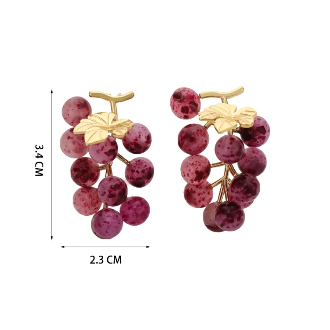 Luxurious Grape Earrings - Floral Fawna