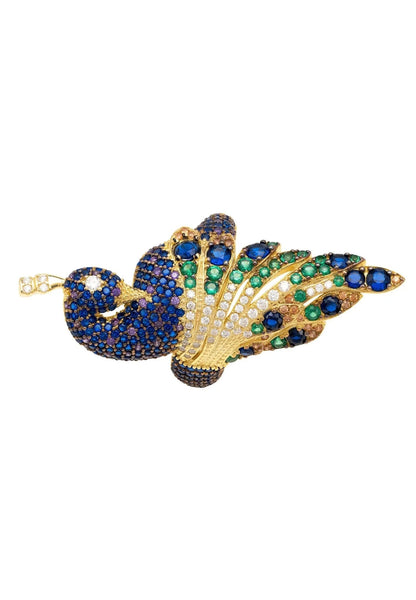 Gold Peacock Cocktail Ring