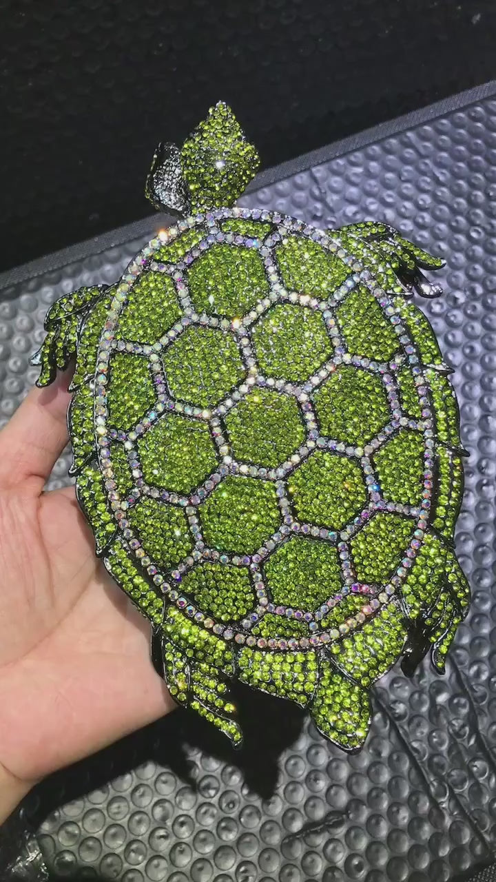 Turtle Crystal Clutch