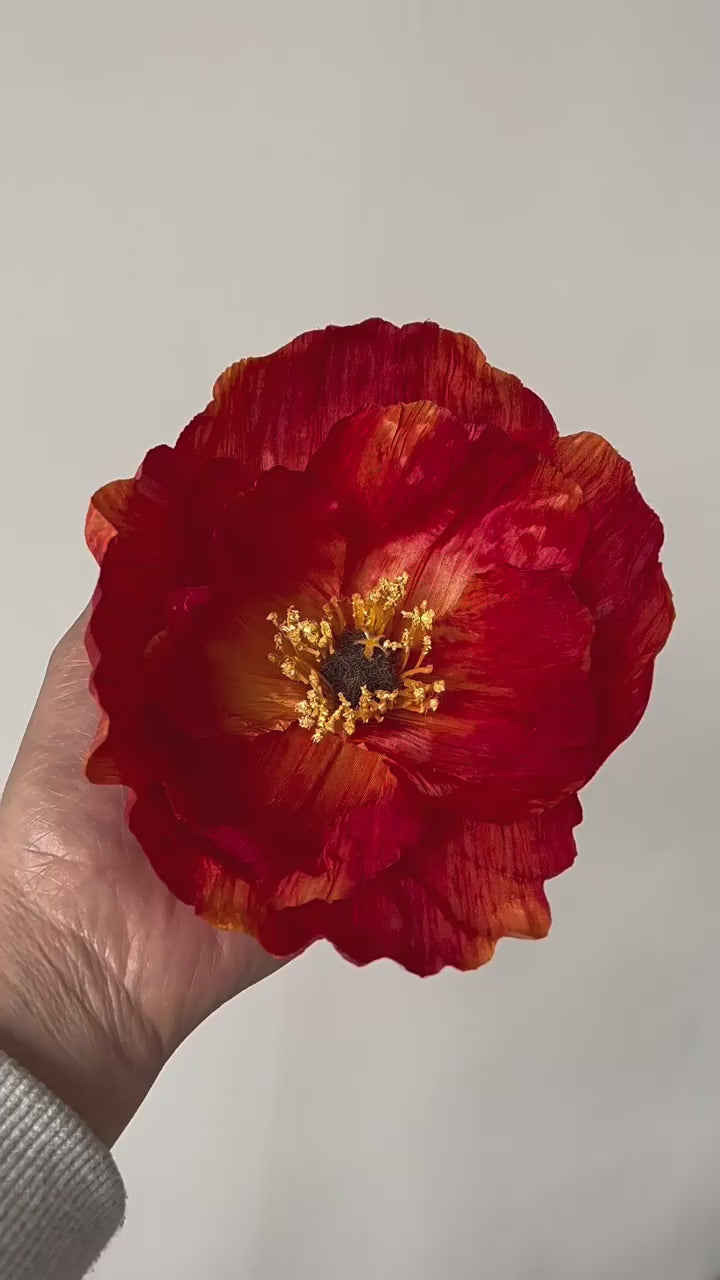Artificial Poppy Flower Head