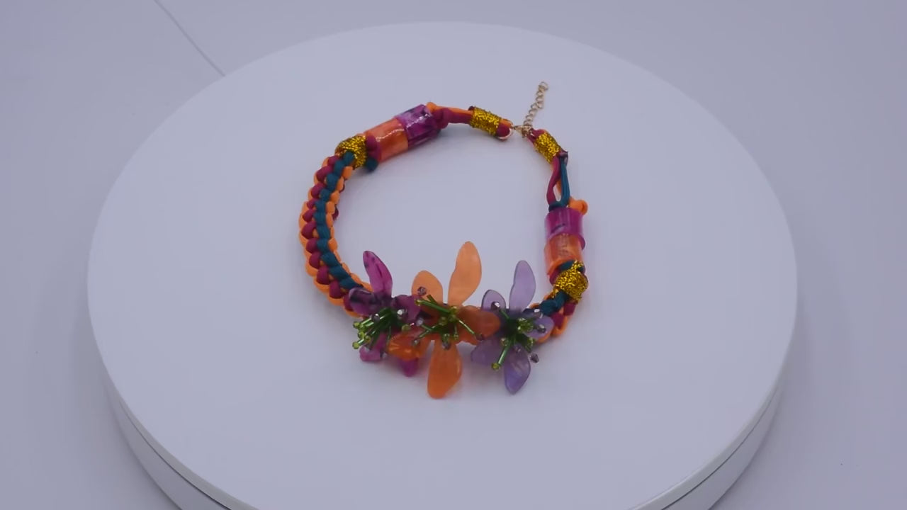 Vibrant Boho Floral Necklace