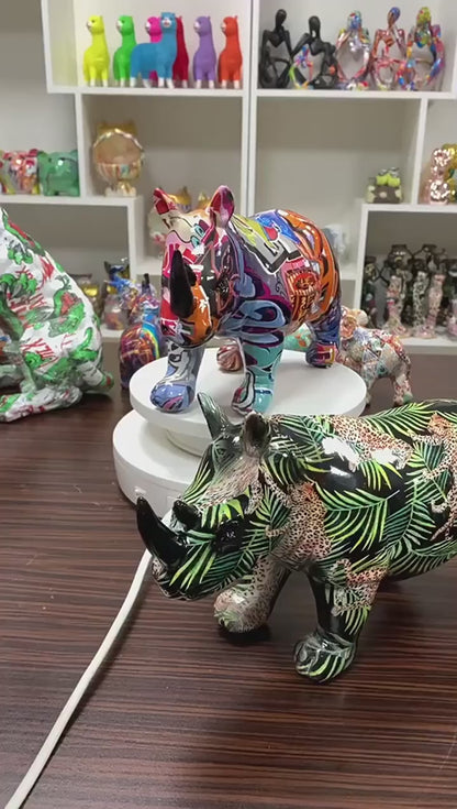 Abstract Rhino Sculpture