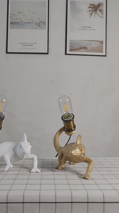 White Chameleon Lamp