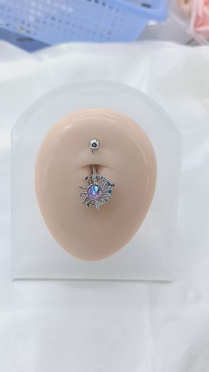 Celestial Zircon Belly Button Ring