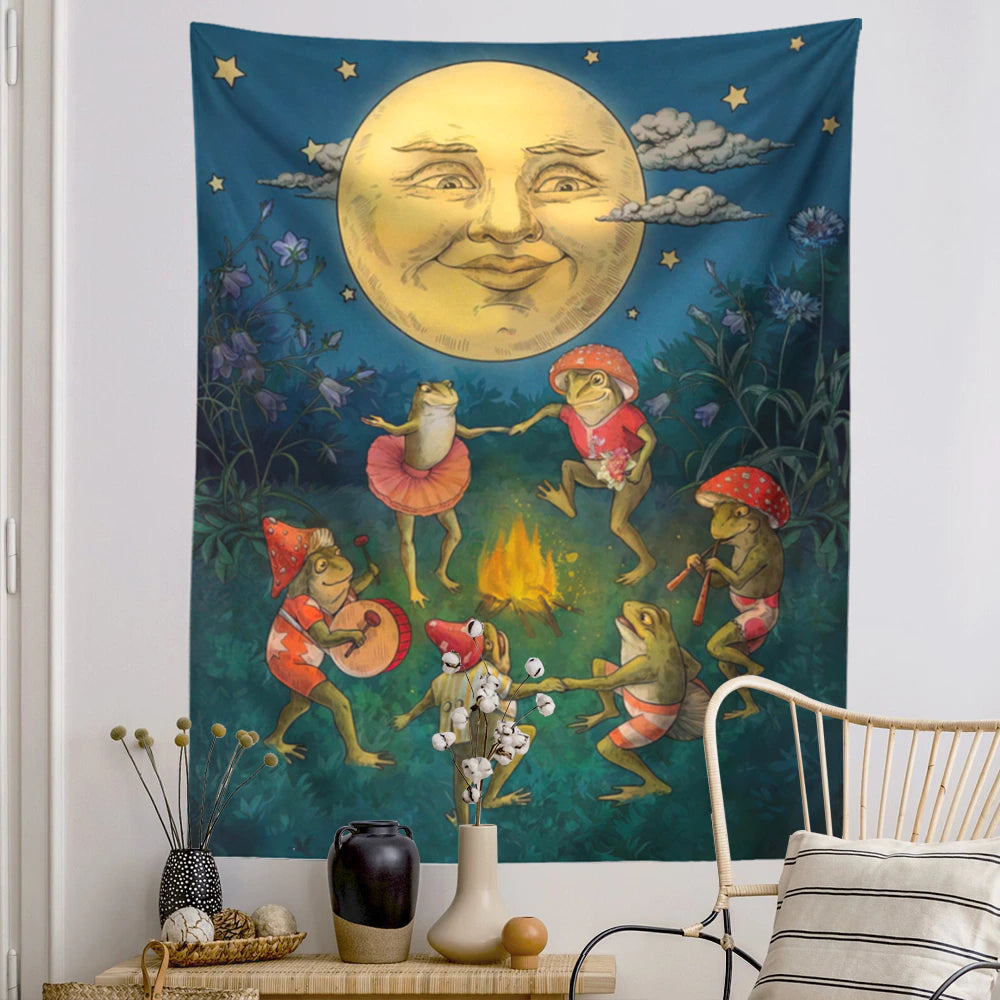 Party Frog Tapestry - Floral Fawna