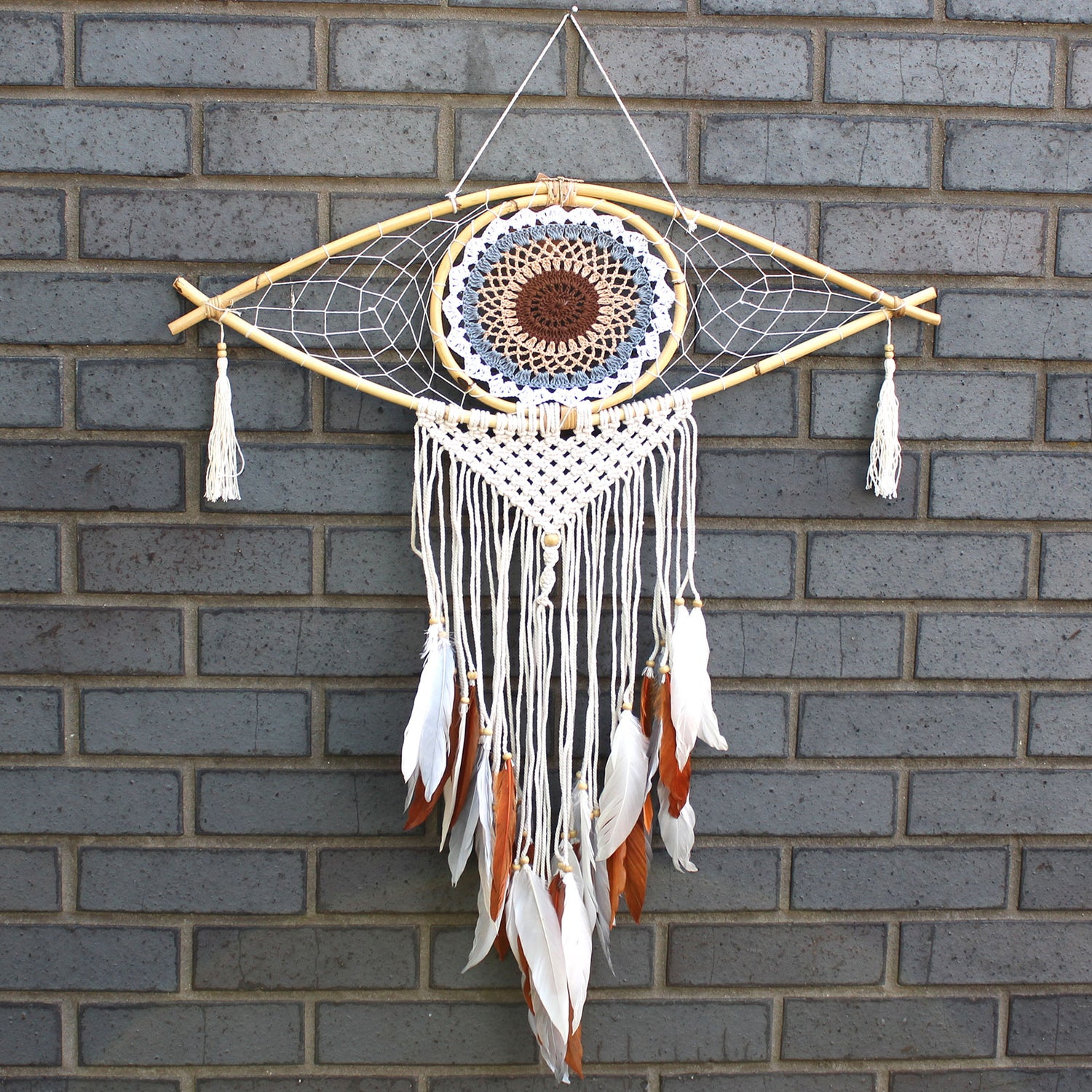 Evil Eye Feather Dream Catcher - Floral Fawna