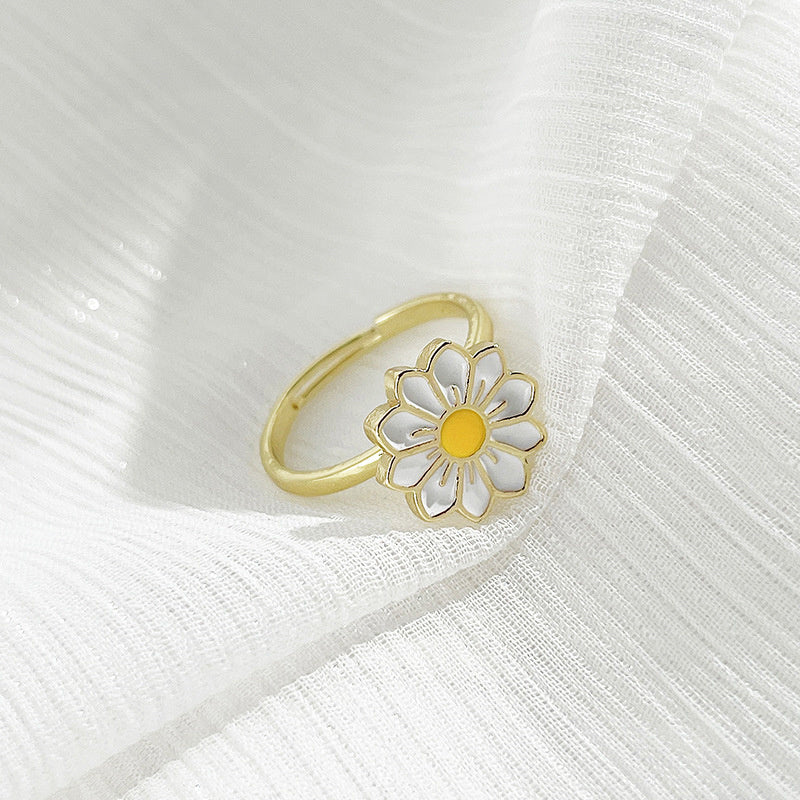 Anxiety Relief Rotational Daisy Ring - Floral Fawna