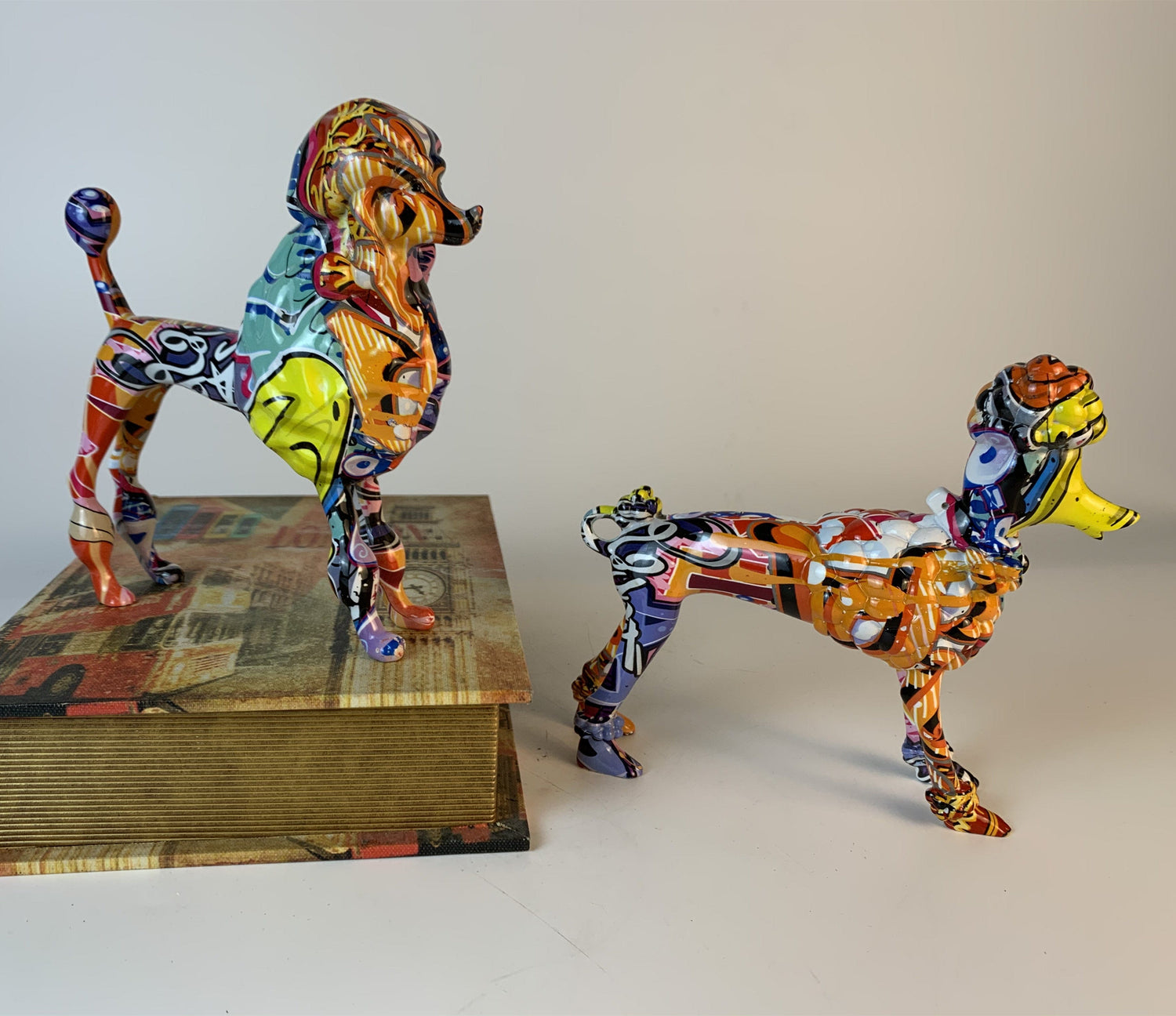 Abstract Poodle Sculpture - Floral Fawna