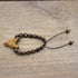 Natural Stone Wolf Beaded Bracelet - Floral Fawna