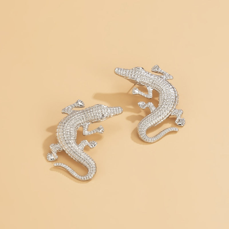 Statement Croc Earrings - Floral Fawna