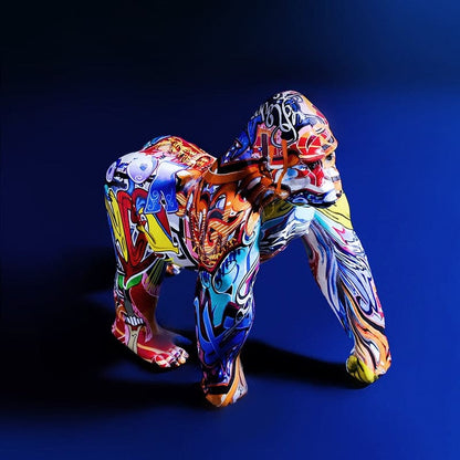 Abstract Gorilla Sculpture - Floral Fawna