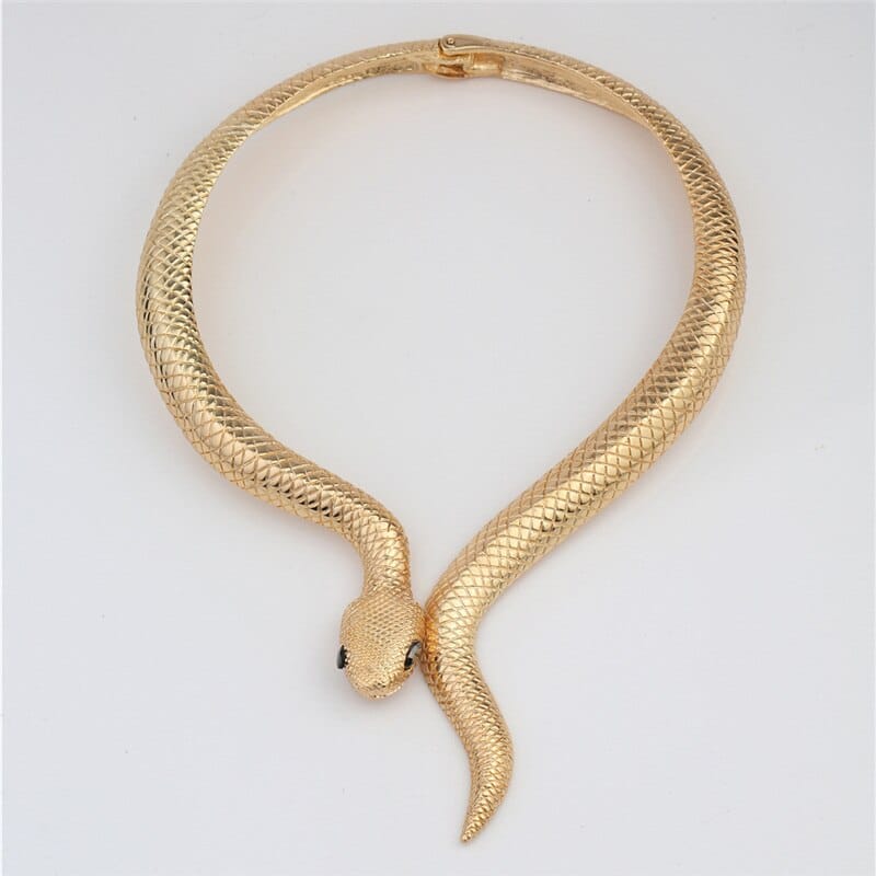Exaggerated Snake Necklace - Floral Fawna