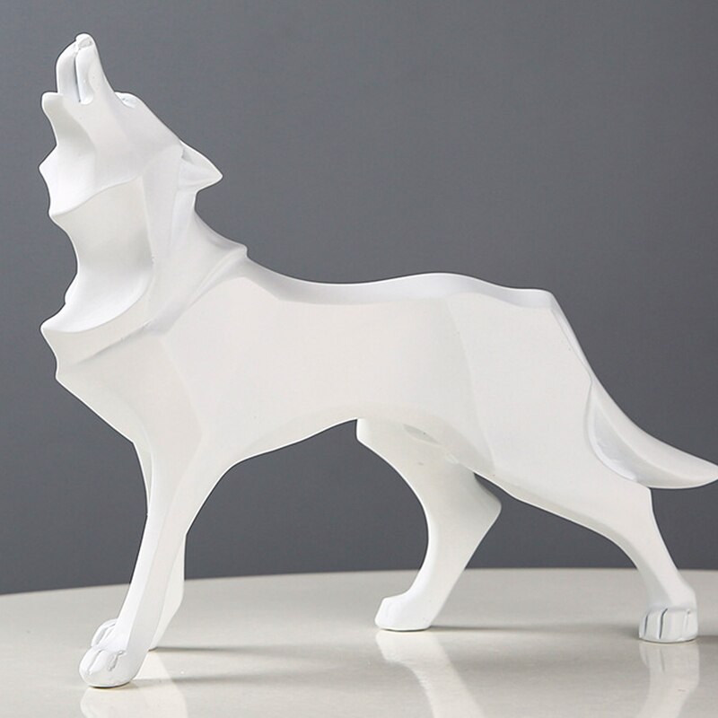 Abstract Wolf Sculpture - Floral Fawna