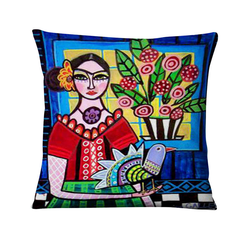 Frida Kahlo Abstract Cushion Cover