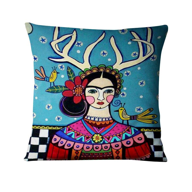 Frida Kahlo Abstract Cushion Cover