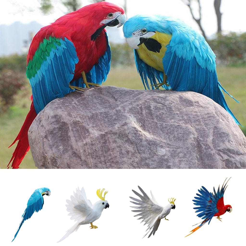 Artificial Parrot Ornament - Floral Fawna