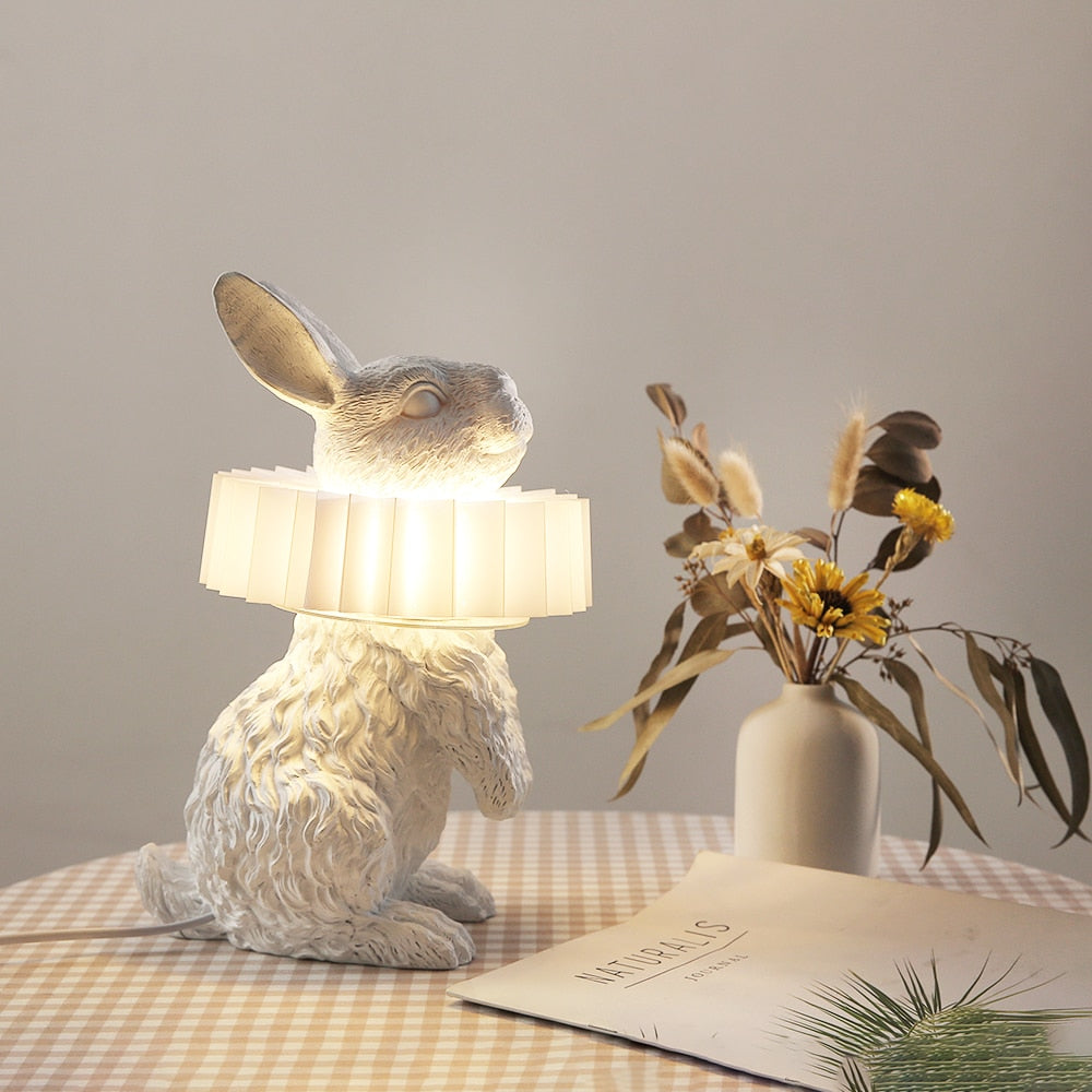 Renaissance Rabbit Table Lamp - Floral Fawna
