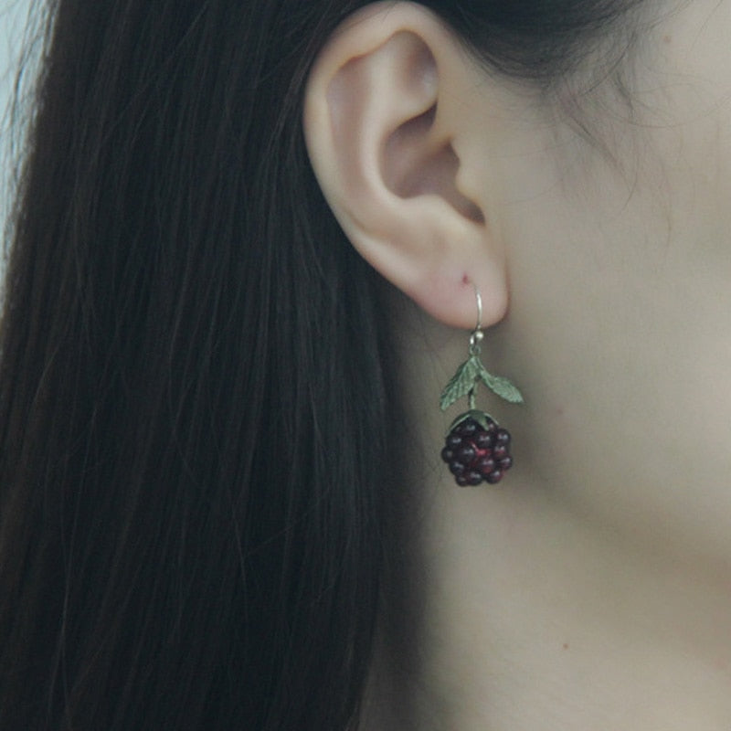 Pomegranate Drop Earrings - Floral Fawna