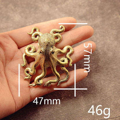 Copper Octopus Ornament - Floral Fawna