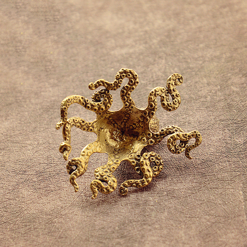 Copper Octopus Ornament - Floral Fawna