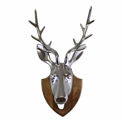 Metal Stags Head Wall Mount - Floral Fawna