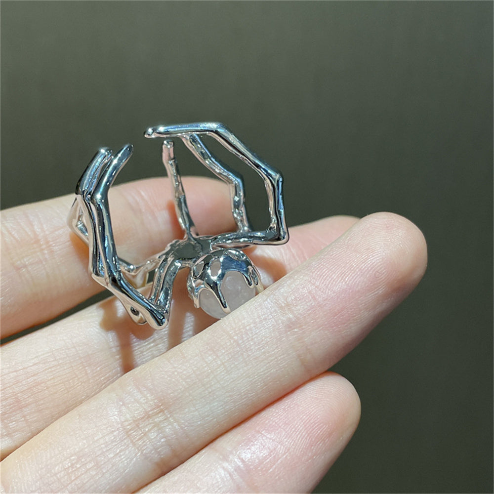 Crystal Ball Spider Ring - Floral Fawna