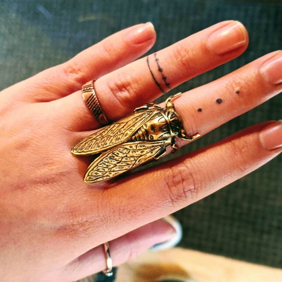 Statement Cicada Ring - Floral Fawna