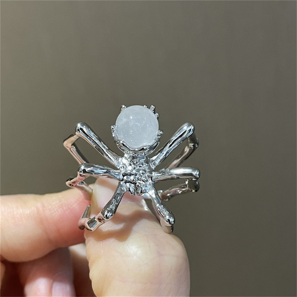 Crystal Ball Spider Ring - Floral Fawna