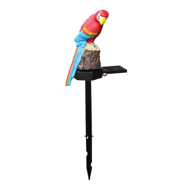 LED Solar Parrot Outdoor Lamp - Floral Fawna