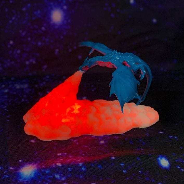 3D Dragon Night Light - Floral Fawna