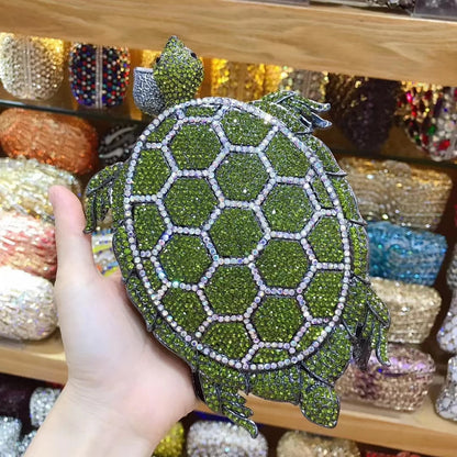 Turtle Crystal Clutch - Floral Fawna