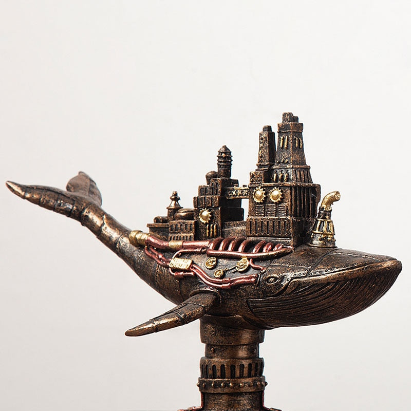 Steampunk Whale Sculpture