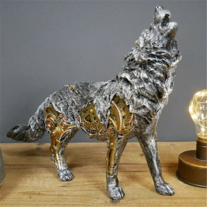 Steampunk Wolf Sculpture