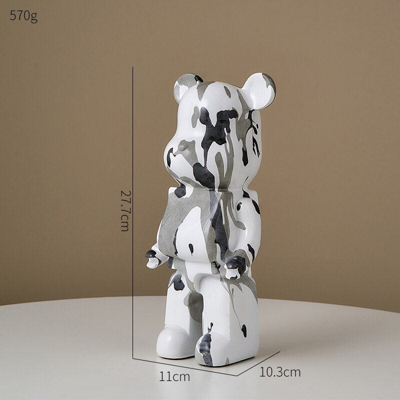 Abstract Bear Statue - Floral Fawna