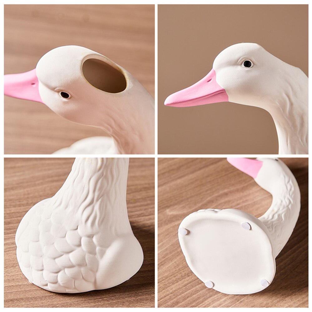 Ceramic Swan Vase - Floral Fawna