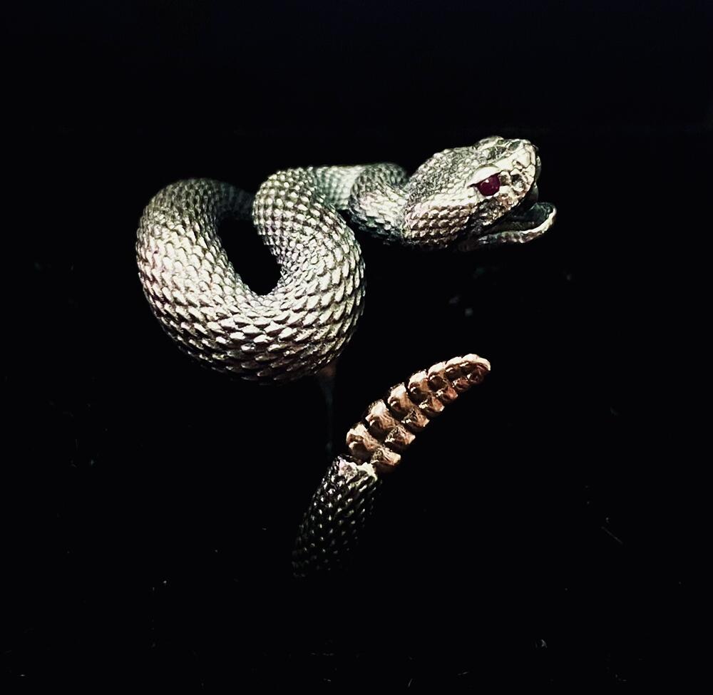 Rattlesnake Resizable Ring - Floral Fawna